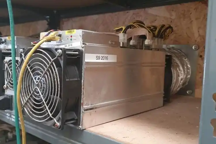 Expansive Litecoin mining farm with rows of ASIC miners