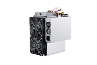 A high-performance mining rig with optimized airflow to prevent overheating in hosted setups