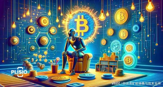 A digital representation of a Bitcoin coin overlaid on a circuit board.
