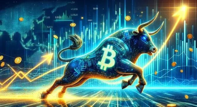 A chart depicting the fluctuating price of Bitcoin
